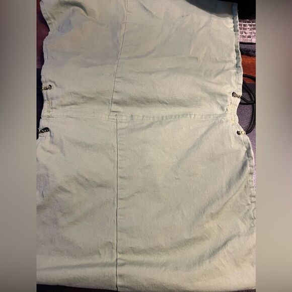 Multi purpose green denim waist bag with front, side and back pockets - Picture 7 of 12